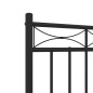 vidaXL Bettgestell mit Kopf- und Fußteil Metall Schwarz 120x200 cm vidaXL Bettgestell mit Kopf- und Fußteil Metall Schwarz 120x200 cm