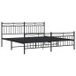 vidaXL Bettgestell mit Kopf- und Fußteil Metall Schwarz 180x200 cm vidaXL Bettgestell mit Kopf- und Fußteil Metall Schwarz 180x200 cm