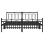 vidaXL Bettgestell mit Kopf- und Fußteil Metall Schwarz 180x200 cm vidaXL Bettgestell mit Kopf- und Fußteil Metall Schwarz 180x200 cm