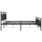 vidaXL Bettgestell mit Kopf- und Fußteil Metall Schwarz 180x200 cm vidaXL Bettgestell mit Kopf- und Fußteil Metall Schwarz 180x200 cm