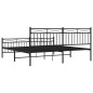 vidaXL Bettgestell mit Kopf- und Fußteil Metall Schwarz 180x200 cm vidaXL Bettgestell mit Kopf- und Fußteil Metall Schwarz 180x200 cm