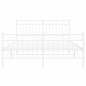 vidaXL Bettgestell mit Kopf- und Fußteil Metall Weiß 140x190 cm vidaXL Bettgestell mit Kopf- und Fußteil Metall Weiß 140x190 cm