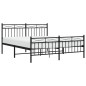 vidaXL Bettgestell mit Kopf- und Fußteil Metall Schwarz 150x200 cm vidaXL Bettgestell mit Kopf- und Fußteil Metall Schwarz 150x200 cm
