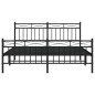 vidaXL Bettgestell mit Kopf- und Fußteil Metall Schwarz 150x200 cm vidaXL Bettgestell mit Kopf- und Fußteil Metall Schwarz 150x200 cm