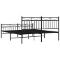 vidaXL Bettgestell mit Kopf- und Fußteil Metall Schwarz 150x200 cm vidaXL Bettgestell mit Kopf- und Fußteil Metall Schwarz 150x200 cm