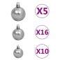 vidaXL Künstlicher Weihnachtsbaum Klappbar 300 LEDs & Kugeln 180 cm vidaXL Künstlicher Weihnachtsbaum Klappbar 300 LEDs & Kugeln 180 cm