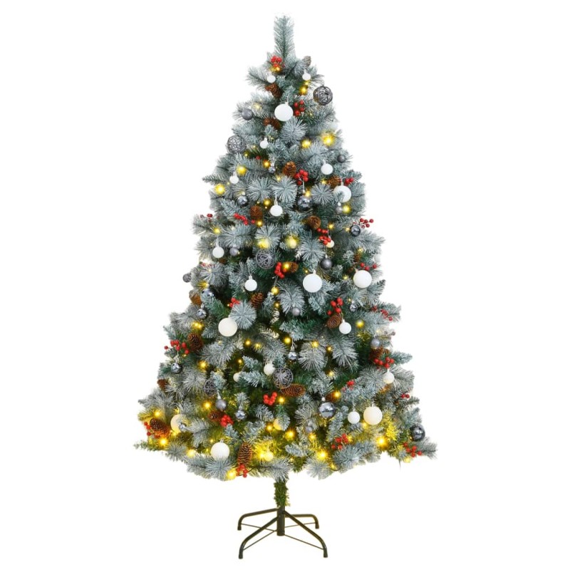 vidaXL Künstlicher Weihnachtsbaum Klappbar 300 LEDs & Kugeln 180 cm vidaXL Künstlicher Weihnachtsbaum Klappbar 300 LEDs & Kugeln 180 cm