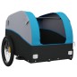 vidaXL Lastenanhänger für Fahrrad Schwarz und Blau 45 kg Eisen vidaXL Lastenanhänger für Fahrrad Schwarz und Blau 45 kg Eisen