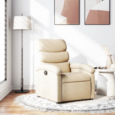 vidaXL Relaxsessel Creme Stoff
