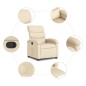 vidaXL Relaxsessel Creme Stoff vidaXL Relaxsessel Creme Stoff