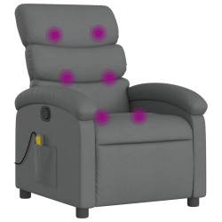 vidaXL Massagesessel Dunkelgrau Stoff