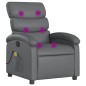 vidaXL Massagesessel Grau Kunstleder vidaXL Massagesessel Grau Kunstleder