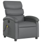 vidaXL Massagesessel Grau Kunstleder vidaXL Massagesessel Grau Kunstleder