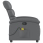 vidaXL Massagesessel Grau Kunstleder vidaXL Massagesessel Grau Kunstleder