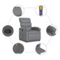 vidaXL Massagesessel Grau Kunstleder vidaXL Massagesessel Grau Kunstleder