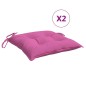 Stuhlkissen 2 Stk. Rosa 50x50x7 cm Oxford-Gewebe Stuhlkissen 2 Stk. Rosa 50x50x7 cm Oxford-Gewebe