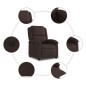 vidaXL Relaxsessel Dunkelbraun Stoff vidaXL Relaxsessel Dunkelbraun Stoff