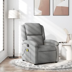 vidaXL Massagesessel Hellgrau Stoff