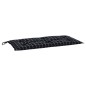 Gartenbank-Auflage Schwarz Karomuster 110x50x7 cm Stoff Gartenbank-Auflage Schwarz Karomuster 110x50x7 cm Stoff