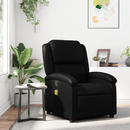 vidaXL Massagesessel Schwarz Kunstleder