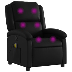 vidaXL Massagesessel Schwarz Kunstleder