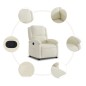 vidaXL Relaxsessel Creme Samt vidaXL Relaxsessel Creme Samt