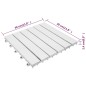 vidaXL Terrassenfliesen 30 Stk. Weiß 30x30 cm Massivholz Akazie vidaXL Terrassenfliesen 30 Stk. Weiß 30x30 cm Massivholz Akazie