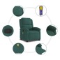 vidaXL Massagesessel Dunkelgrün Samt vidaXL Massagesessel Dunkelgrün Samt
