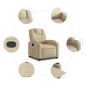 vidaXL Relaxsessel Creme Stoff vidaXL Relaxsessel Creme Stoff