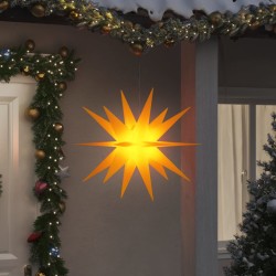 vidaXL LED-Weihnachtssterne 3 Stk. Faltbar Gelb 100 cm