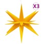 vidaXL LED-Weihnachtssterne 3 Stk. Faltbar Gelb 100 cm vidaXL LED-Weihnachtssterne 3 Stk. Faltbar Gelb 100 cm