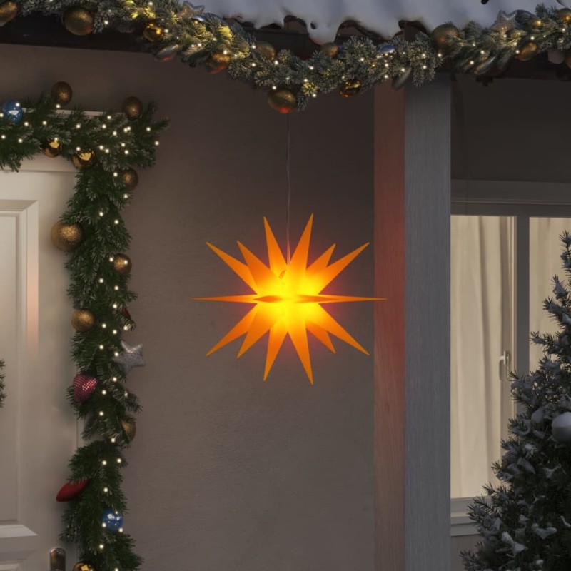 vidaXL LED-Weihnachtssterne 3 Stk. Faltbar Gelb 43 cm vidaXL LED-Weihnachtssterne 3 Stk. Faltbar Gelb 43 cm