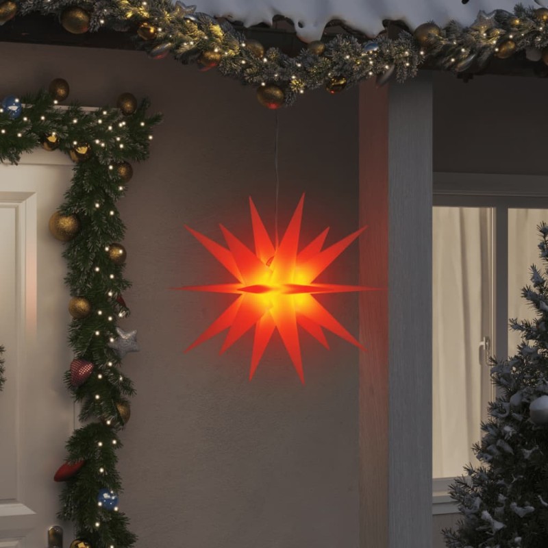 vidaXL LED-Weihnachtsstern Faltbar Rot 57 cm vidaXL LED-Weihnachtsstern Faltbar Rot 57 cm