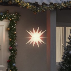 vidaXL LED-Weihnachtsstern Faltbar Weiß 43 cm