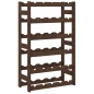 vidaXL Weinregal für 30 Flaschen Braun Massivholz Kiefer vidaXL Weinregal für 30 Flaschen Braun Massivholz Kiefer