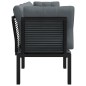 4-tlg. Garten-Lounge-Set Schwarz und Grau Poly Rattan 4-tlg. Garten-Lounge-Set Schwarz und Grau Poly Rattan