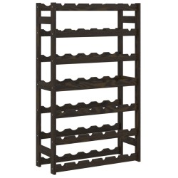vidaXL Weinregal für 42 Flaschen Schwarz Massivholz Kiefer