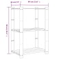 vidaXL Lagerregal mit 3 Böden Grau 60x38x90 cm Massivholz Kiefer vidaXL Lagerregal mit 3 Böden Grau 60x38x90 cm Massivholz Kiefer