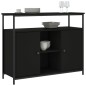 vidaXL Sideboard Schwarz 100x35x80 cm Holzwerkstoff vidaXL Sideboard Schwarz 100x35x80 cm Holzwerkstoff