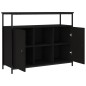 vidaXL Sideboard Schwarz 100x35x80 cm Holzwerkstoff vidaXL Sideboard Schwarz 100x35x80 cm Holzwerkstoff