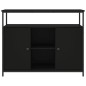 vidaXL Sideboard Schwarz 100x35x80 cm Holzwerkstoff vidaXL Sideboard Schwarz 100x35x80 cm Holzwerkstoff