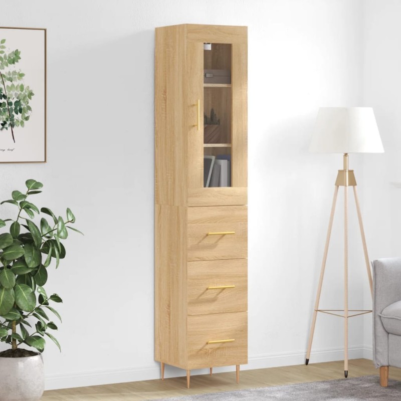 vidaXL Highboard Sonoma-Eiche 34,5x34x180 cm Holzwerkstoff vidaXL Highboard Sonoma-Eiche 34,5x34x180 cm Holzwerkstoff