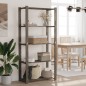 vidaXL Lagerregal mit 5 Böden Grau 80x38x170 cm Massivholz Kiefer vidaXL Lagerregal mit 5 Böden Grau 80x38x170 cm Massivholz Kiefer