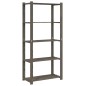 vidaXL Lagerregal mit 5 Böden Grau 80x38x170 cm Massivholz Kiefer vidaXL Lagerregal mit 5 Böden Grau 80x38x170 cm Massivholz Kiefer