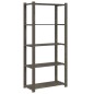 vidaXL Lagerregal mit 5 Böden Grau 80x38x170 cm Massivholz Kiefer vidaXL Lagerregal mit 5 Böden Grau 80x38x170 cm Massivholz Kiefer