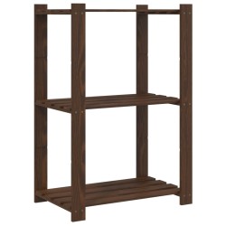 vidaXL Lagerregal mit 3 Böden Braun 60x38x90 cm Massivholz Kiefer