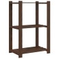 vidaXL Lagerregal mit 3 Böden Braun 60x38x90 cm Massivholz Kiefer vidaXL Lagerregal mit 3 Böden Braun 60x38x90 cm Massivholz Kiefer