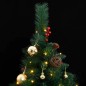vidaXL Künstlicher Weihnachtsbaum Klappbar 300 LEDs & Kugeln 240 cm vidaXL Künstlicher Weihnachtsbaum Klappbar 300 LEDs & Kugeln 240 cm