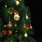 vidaXL Künstlicher Weihnachtsbaum Klappbar 300 LEDs & Kugeln 240 cm vidaXL Künstlicher Weihnachtsbaum Klappbar 300 LEDs & Kugeln 240 cm