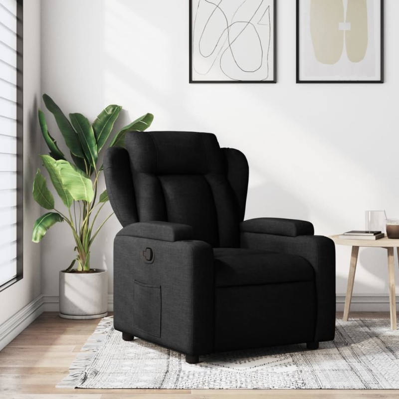 vidaXL Relaxsessel Schwarz Stoff vidaXL Relaxsessel Schwarz Stoff